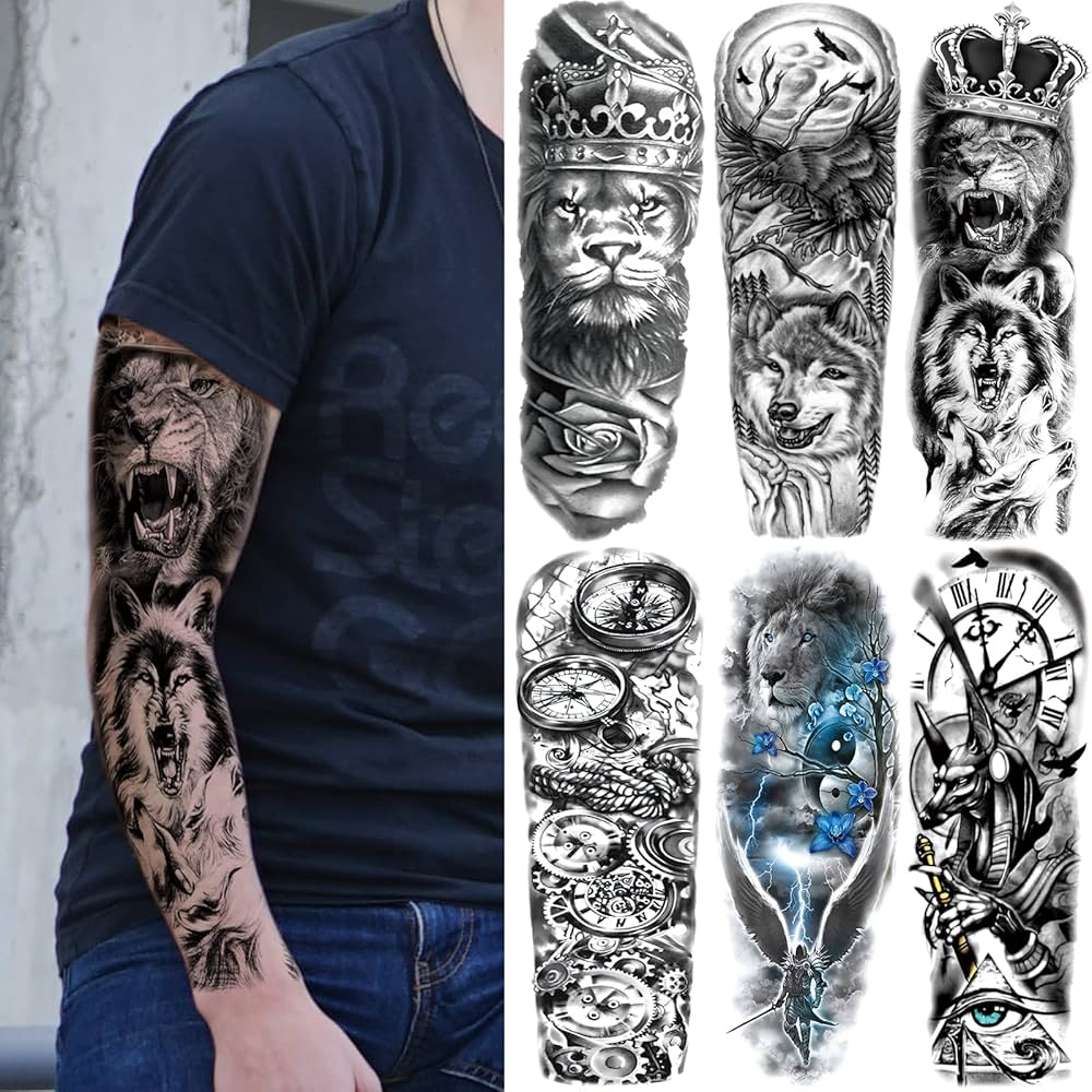 animal sleeve tattoos for men 0011