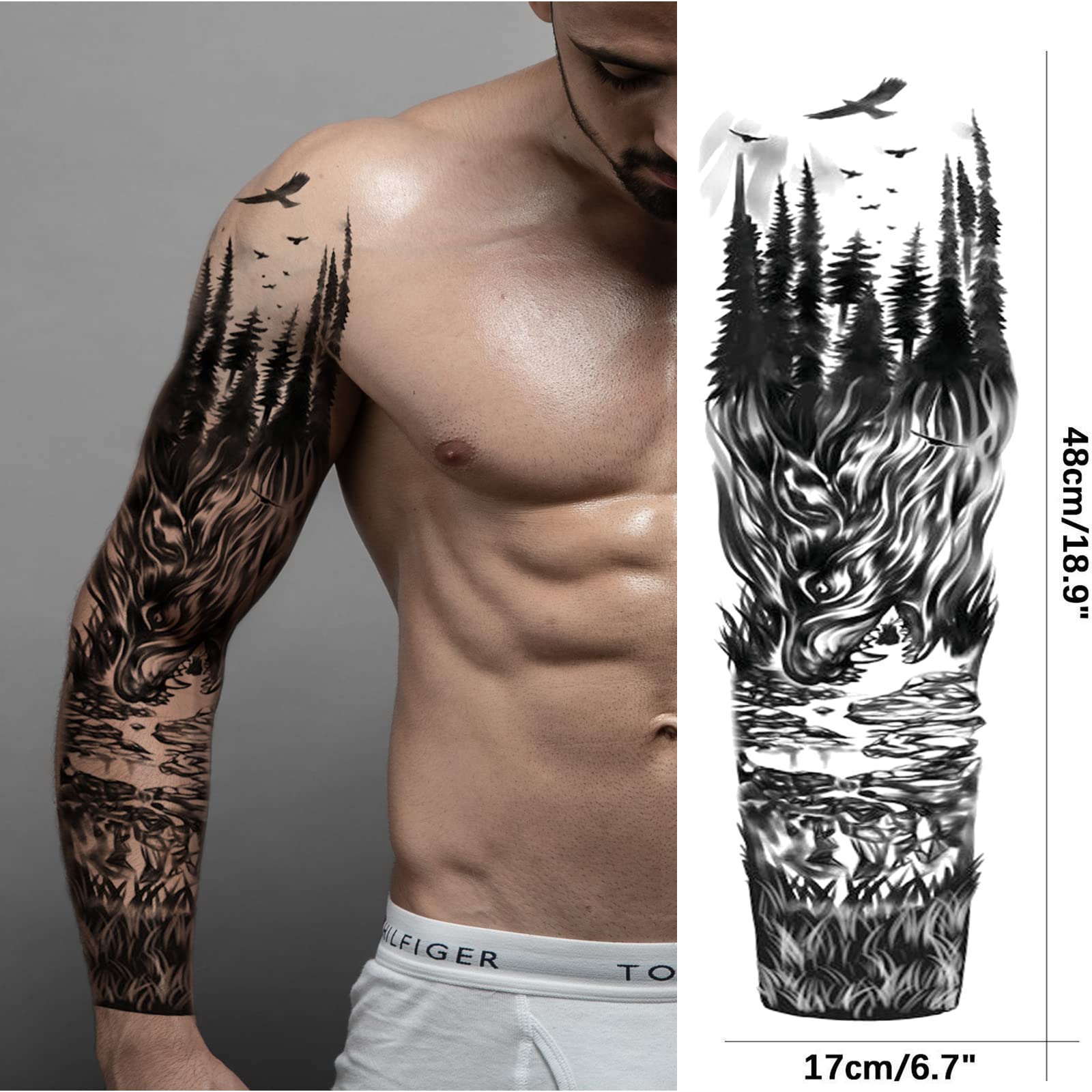 animal sleeve tattoos for men 0013