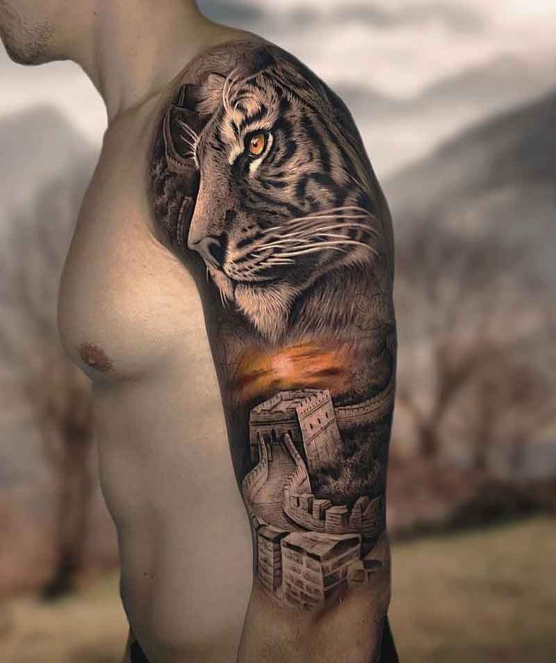 animal sleeve tattoos for men 0034