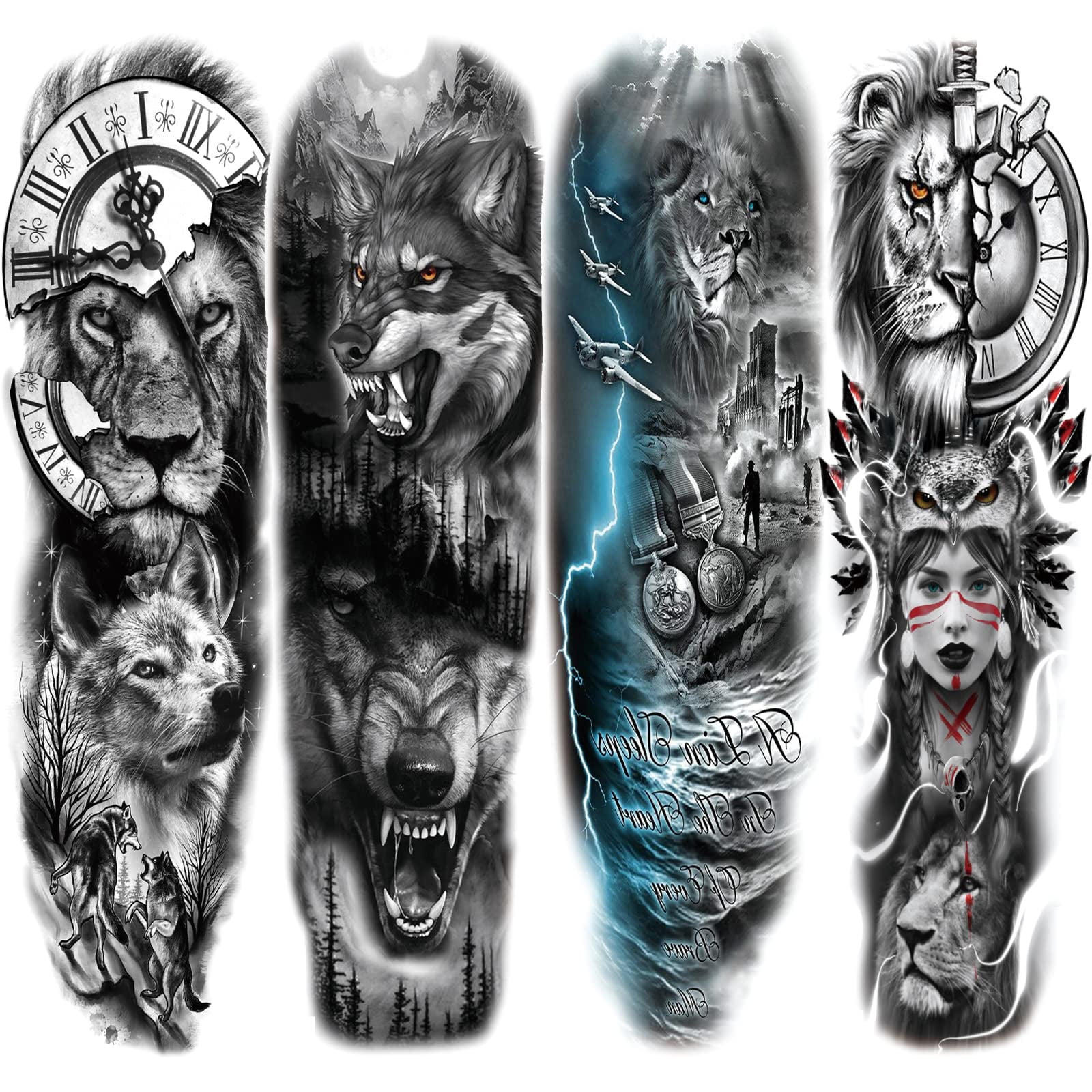 animal sleeve tattoos for men 0035