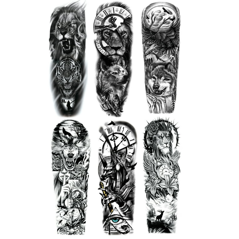 animal sleeve tattoos for men 0047