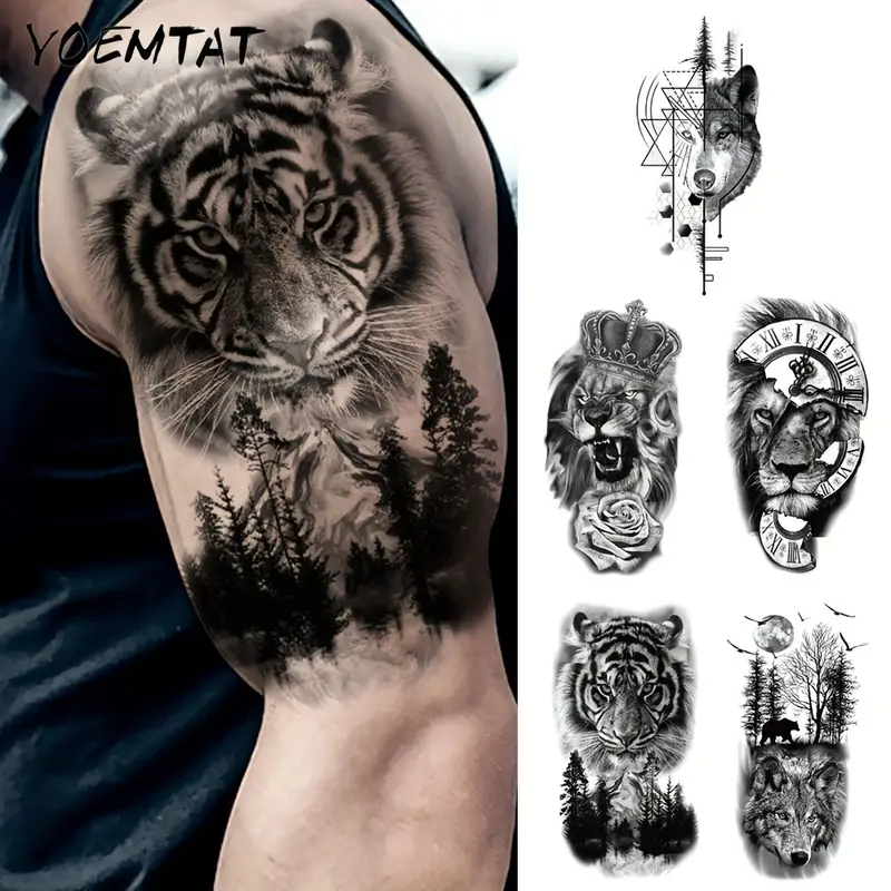 animal sleeve tattoos for men 0069