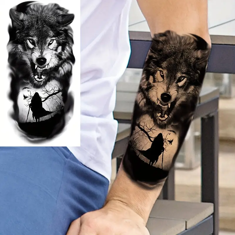 animal sleeve tattoos for men 0080