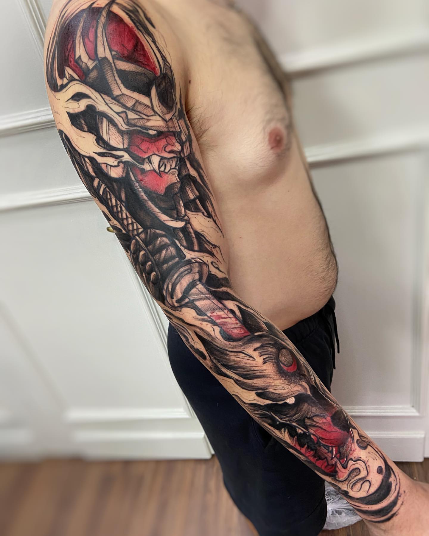 animal sleeve tattoos for men 0082