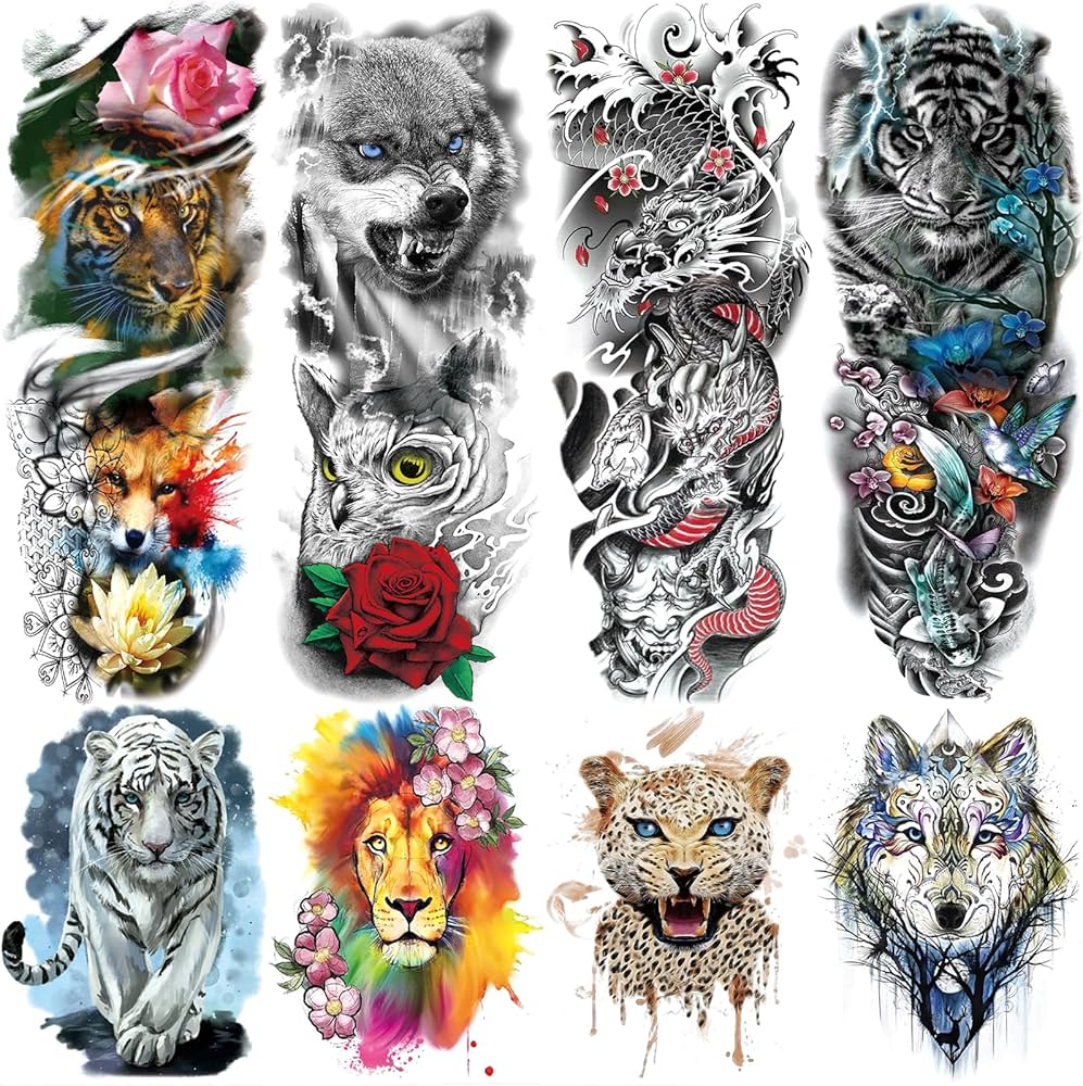 animal sleeve tattoos for men 0087