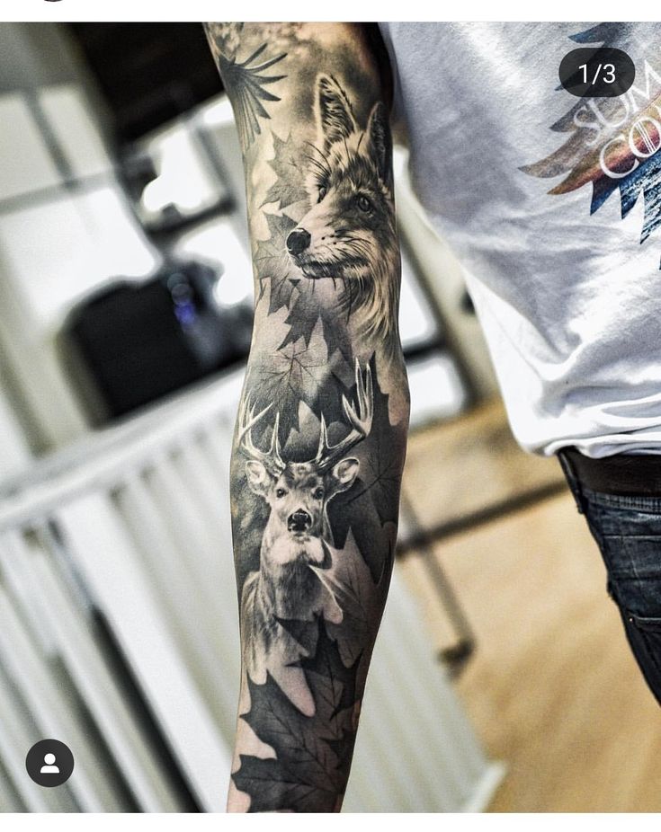 animal sleeve tattoos for men 0088