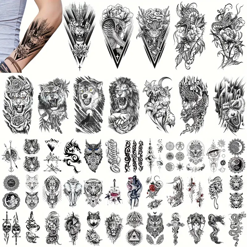 animal sleeve tattoos for men 0090