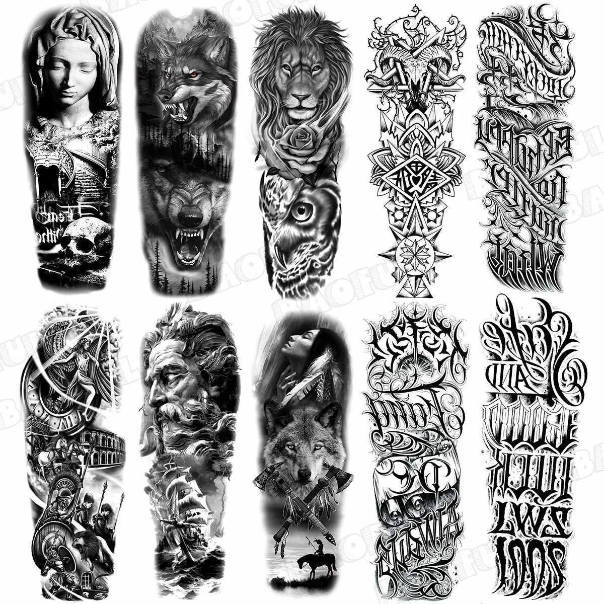 animal sleeve tattoos for men 0093