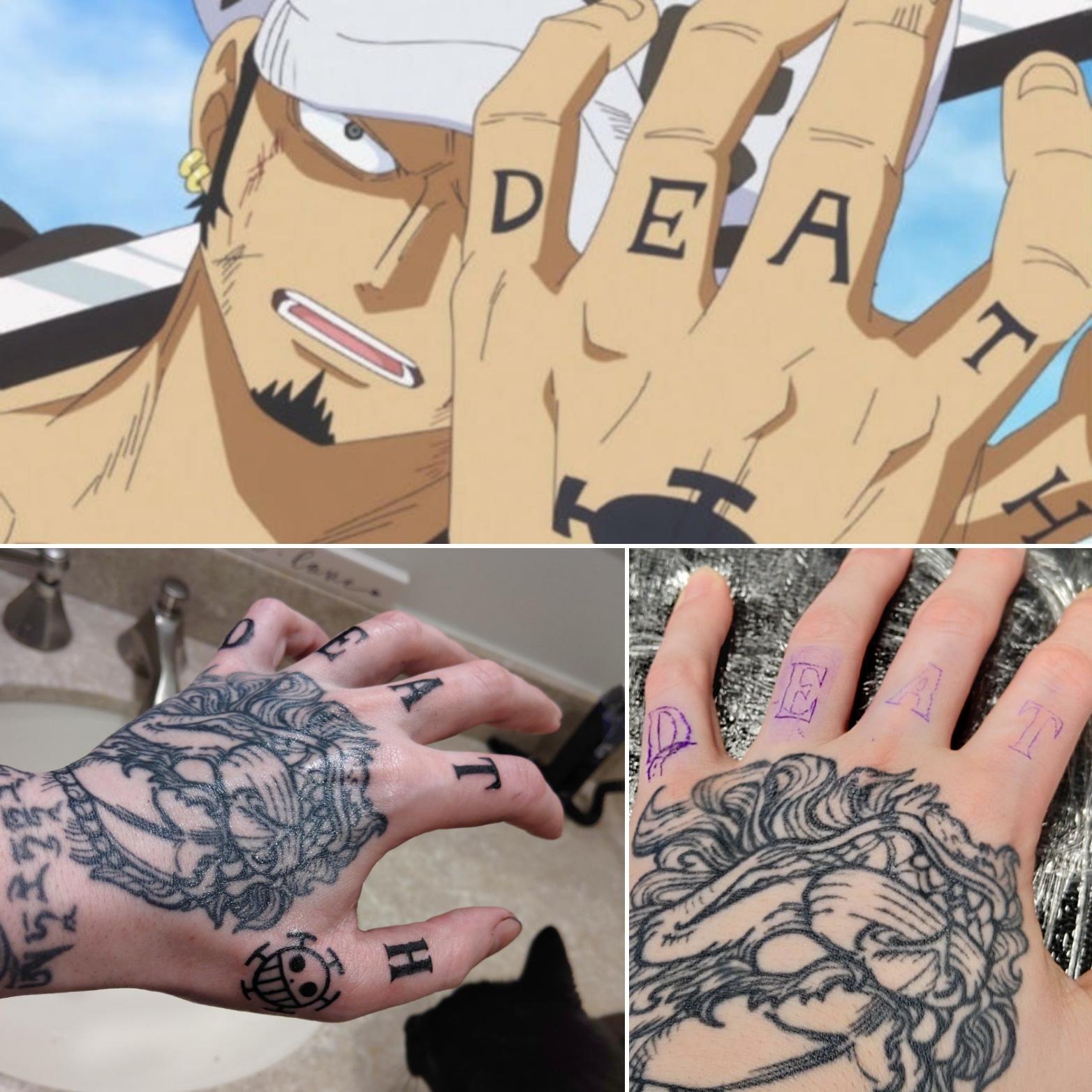 anime hand tattoos for men ideas