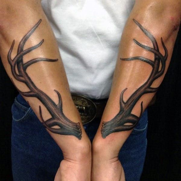 antler tattoos for men with meaning