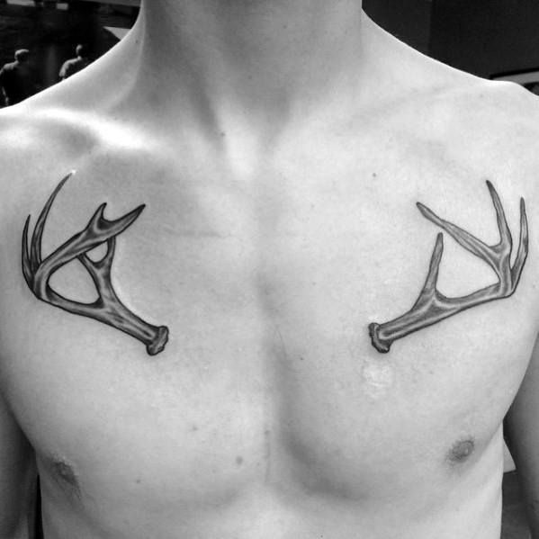 antler tattoos for men 0011