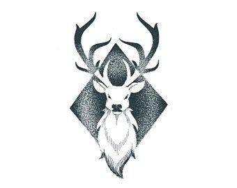 antler tattoos for men 0020