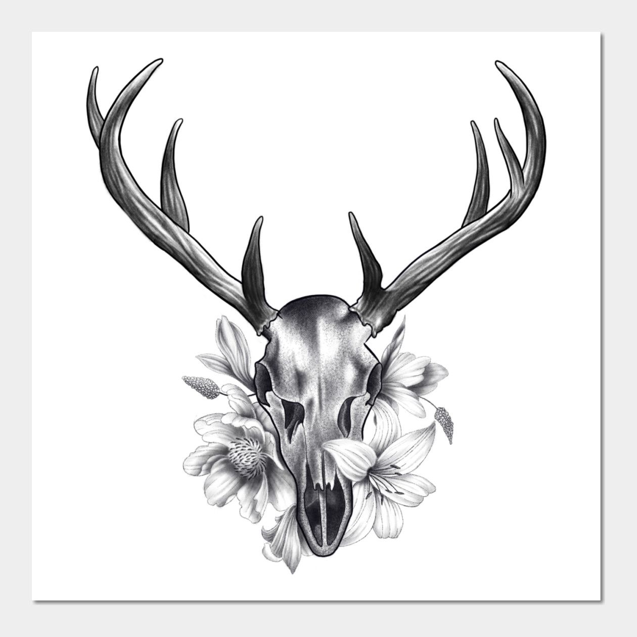 antler tattoos for men 0025