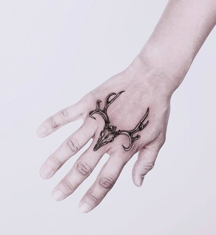 antler tattoos for men 0030