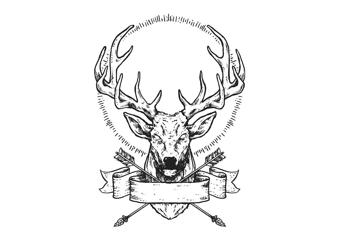 antler tattoos for men 0051