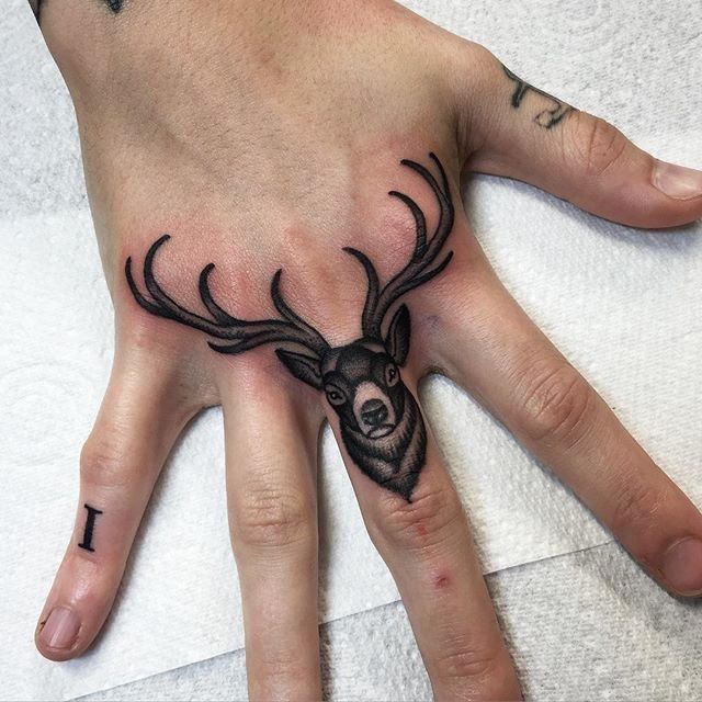 antler tattoos for men 0052