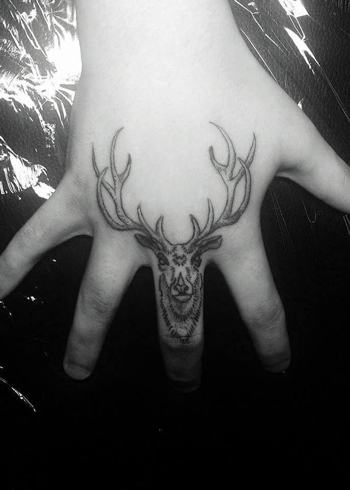 antler tattoos for men 0059