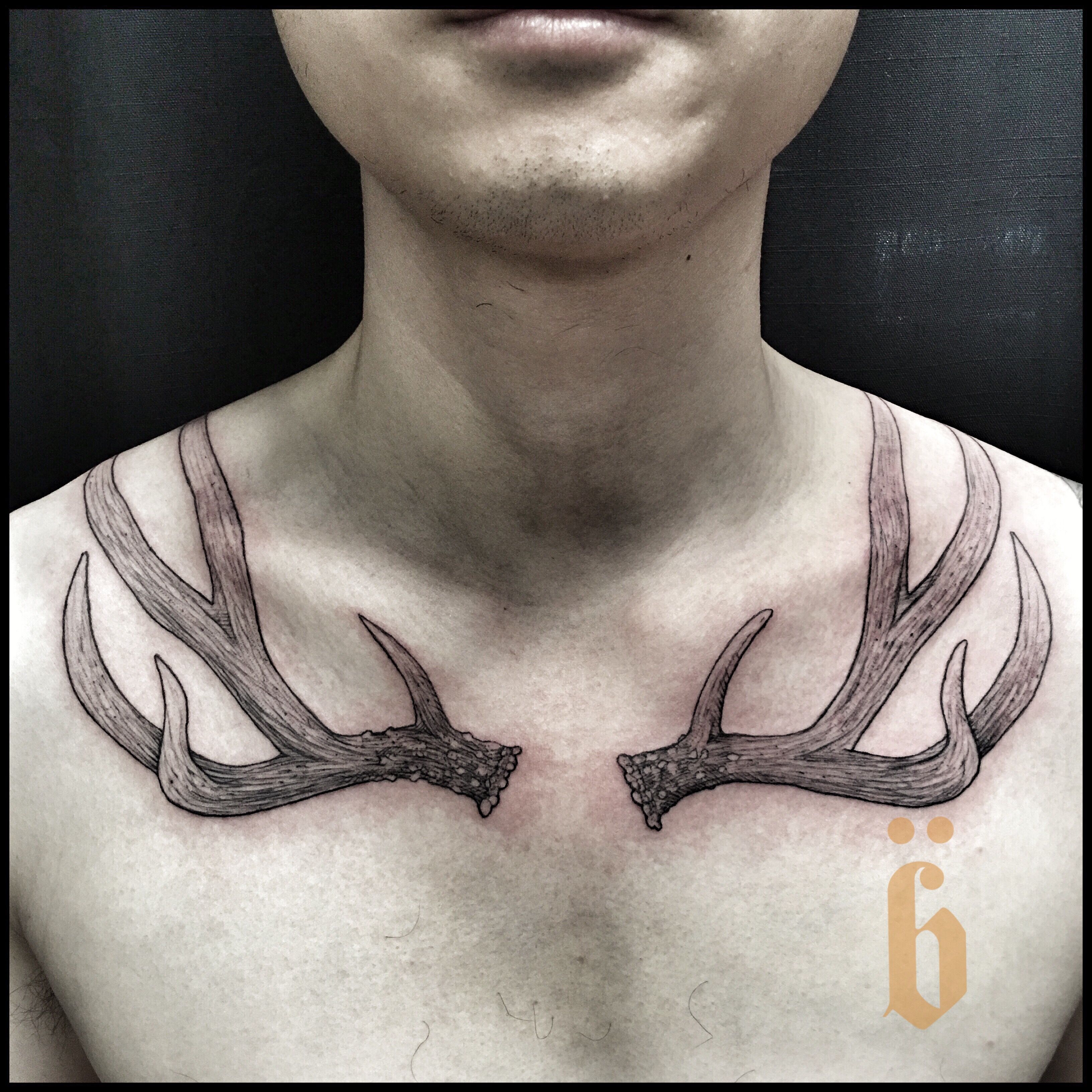 antler tattoos for men 0060