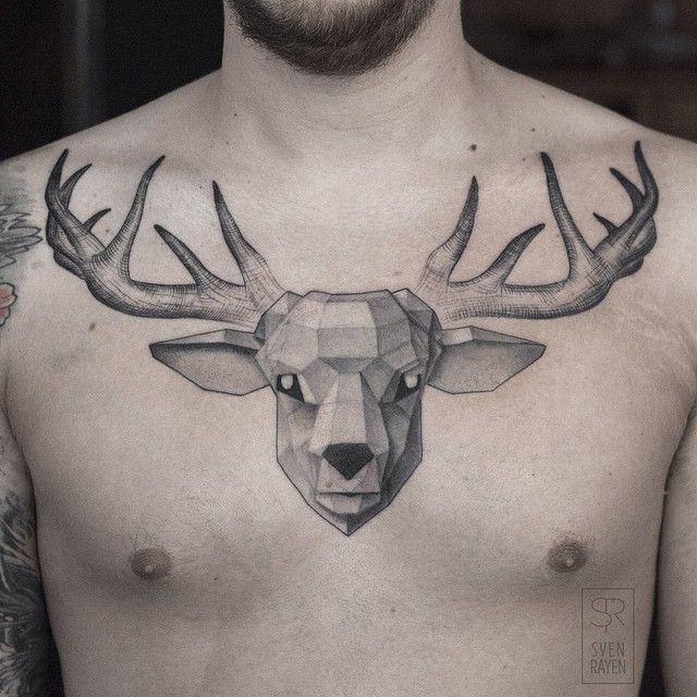 antler tattoos for men 0065