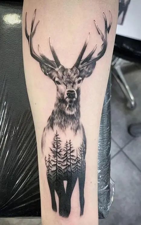 antler tattoos for men 0091