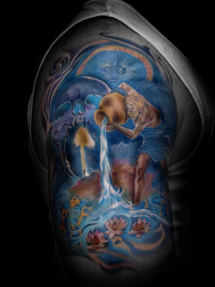 Aquarius tattoos for men 0010