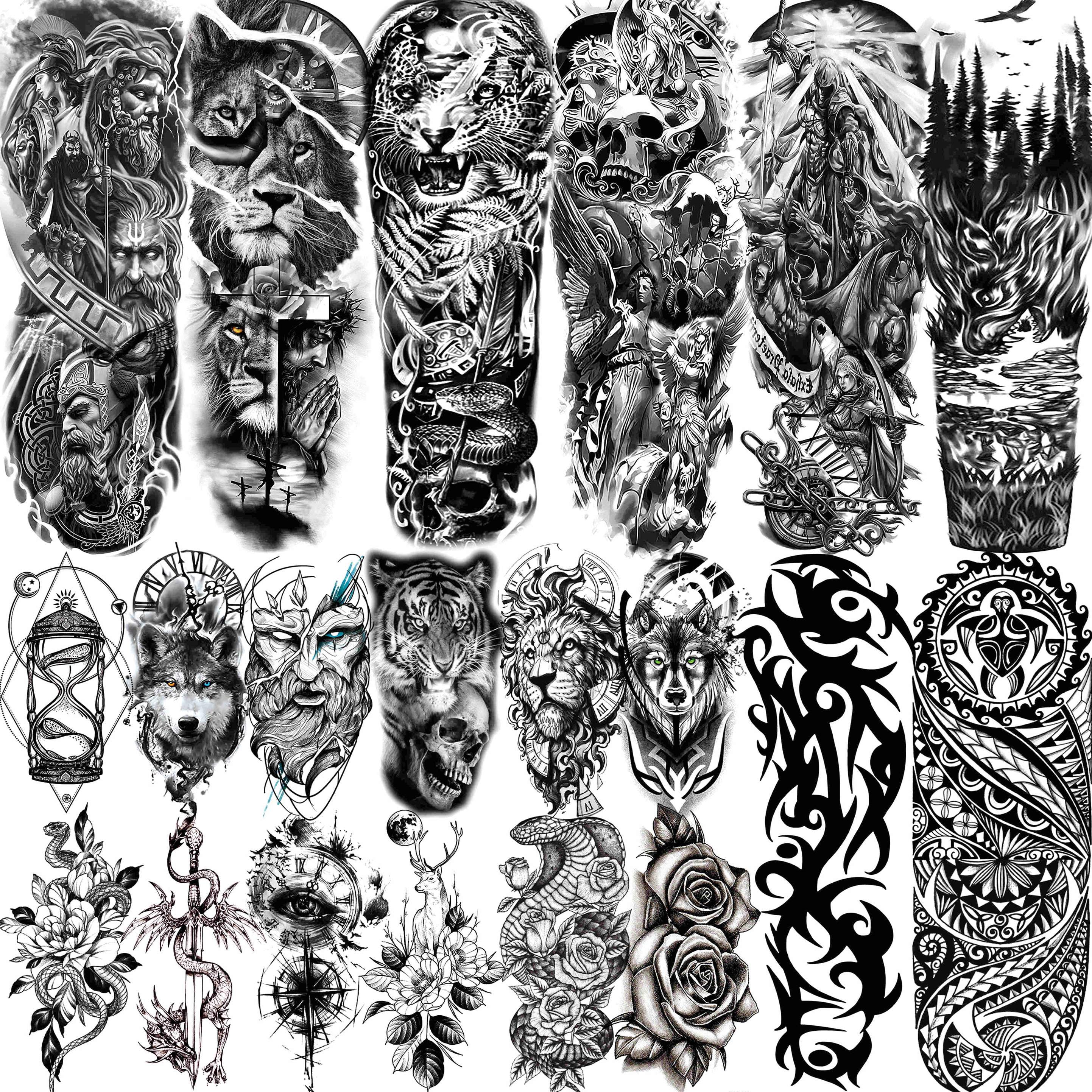 armor sleeve tattoos for men 0035