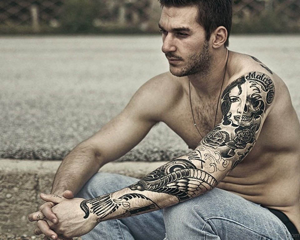 armor sleeve tattoos for men 0036