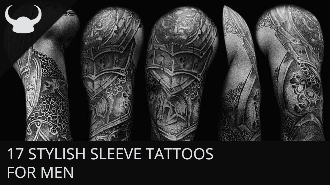 armor sleeve tattoos for men 0039