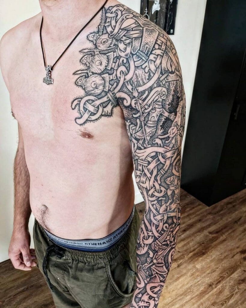 armor sleeve tattoos for men 0048