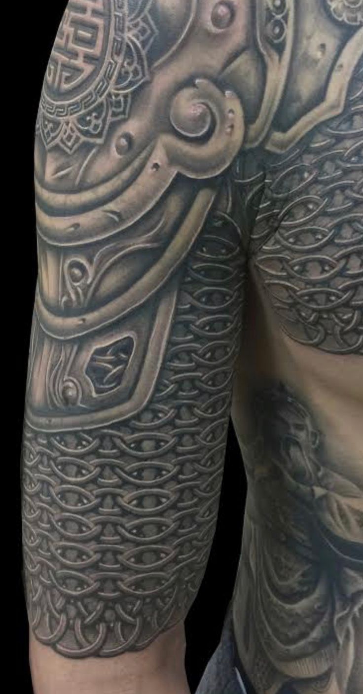 armor sleeve tattoos for men 0066