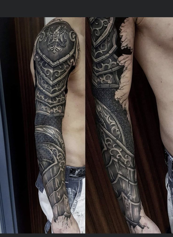 armor sleeve tattoos for men 0078