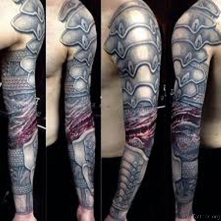 armor sleeve tattoos for men 0087