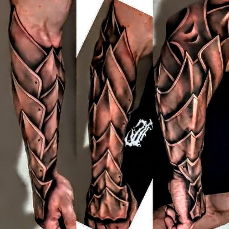 armor sleeve tattoos for men 0088