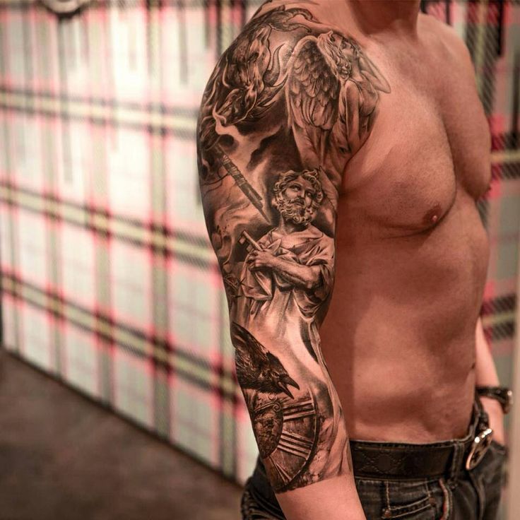 armor sleeve tattoos for men 0090