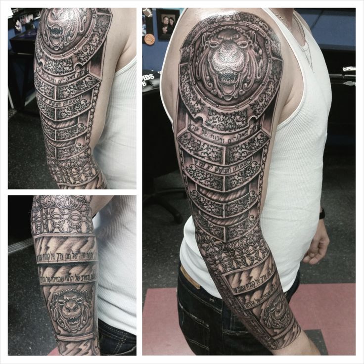 armor sleeve tattoos for men 0096