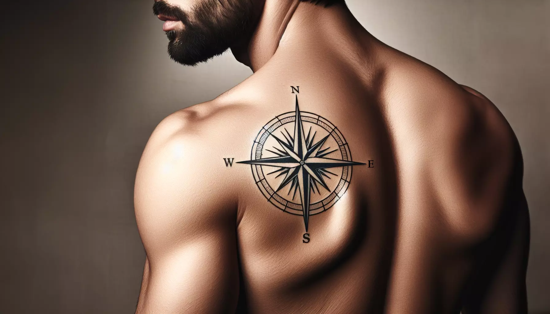 arrow with compass tattoo designs for men 0059