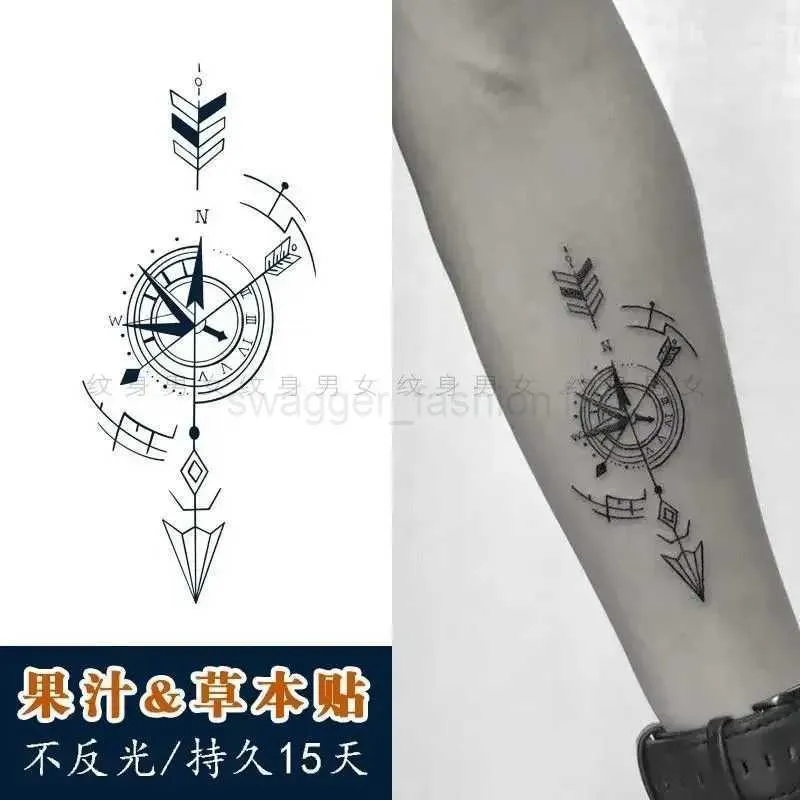 arrow with compass tattoo designs for men 0077