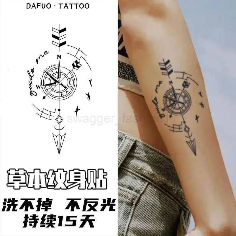 arrow with compass tattoo designs for men 0080