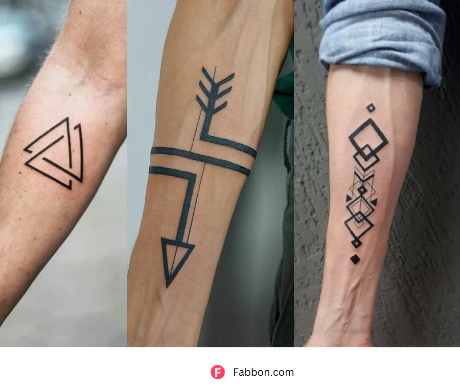 arrow with compass tattoo designs for men 0097