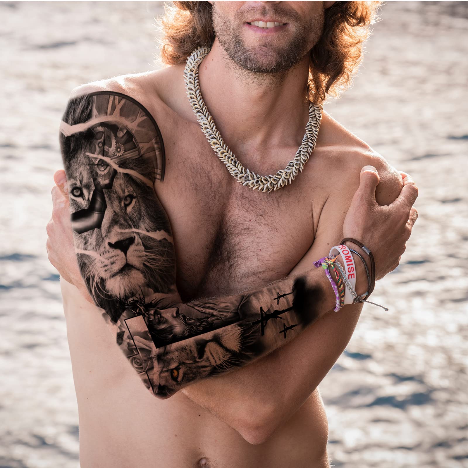 artistic animal sleeve tattoos for men