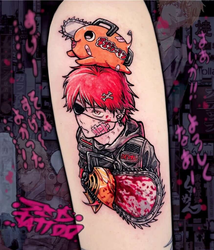 artistic anime tattoos for men