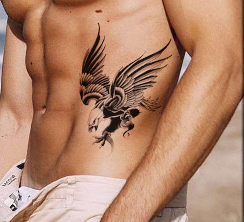 artistic back eagle tattoos for men.