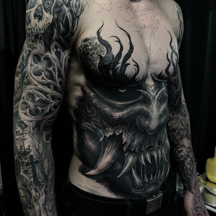 artistic dark tattoos for men