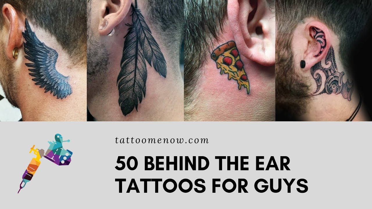 artistic ear tattoos for men inspirations