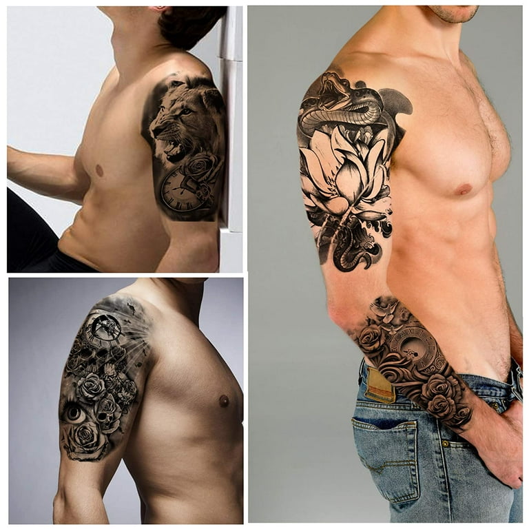 artistic shoulder tattoos for black men