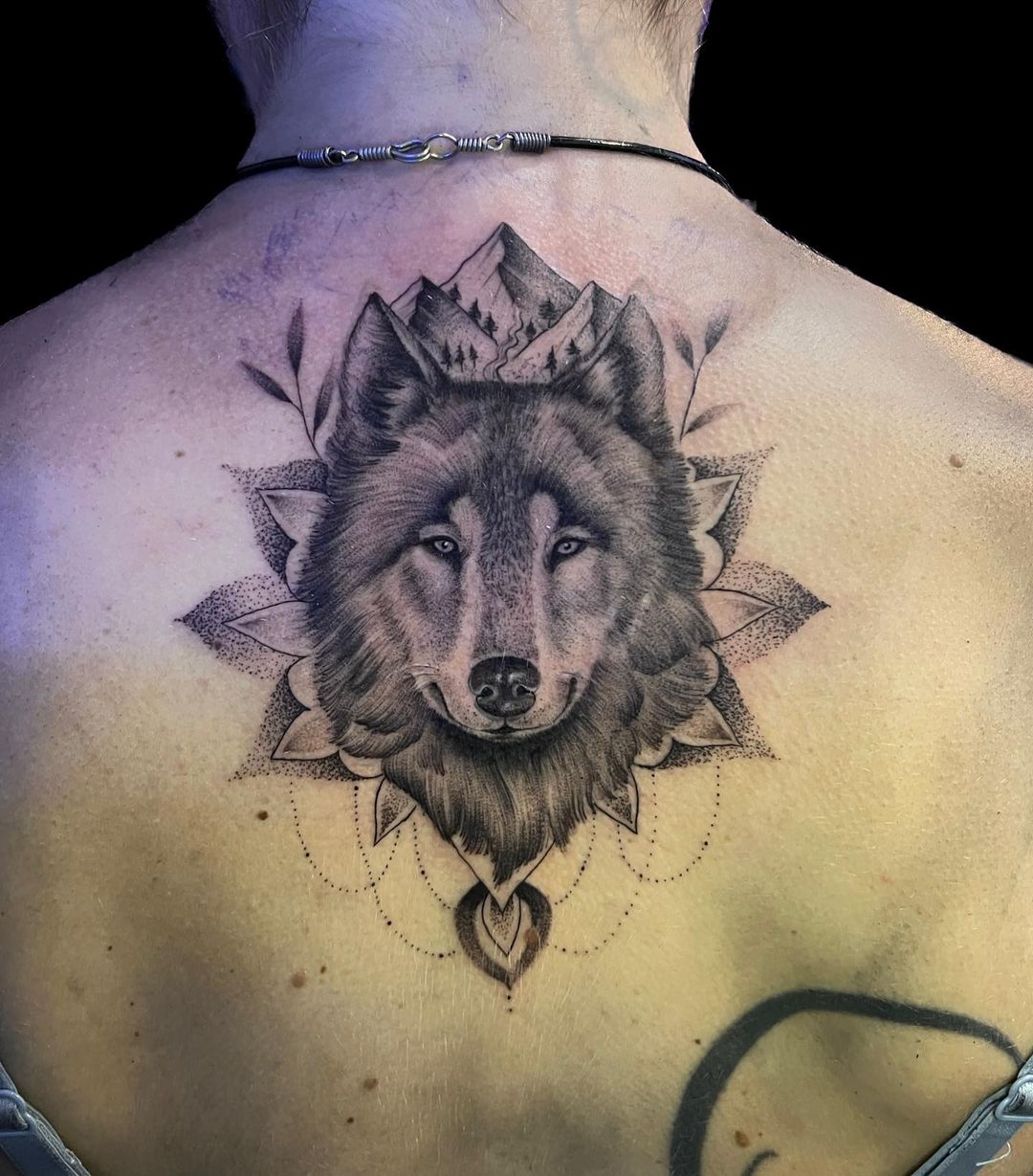 artistic wolf hand tattoos for men