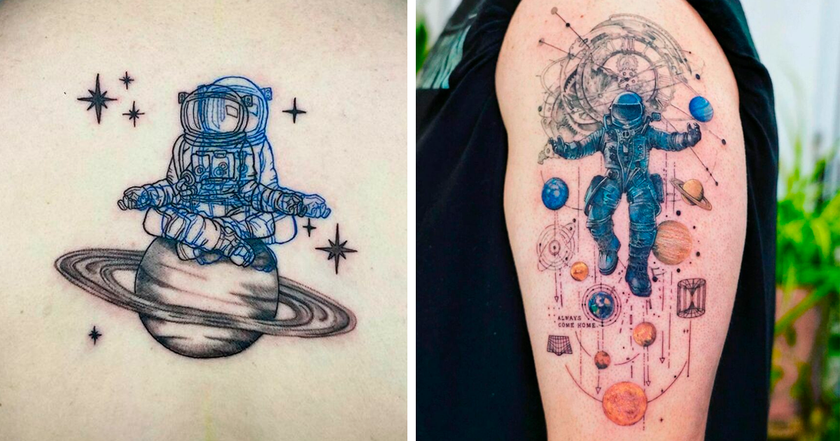 astronaut tattoos for men 0016