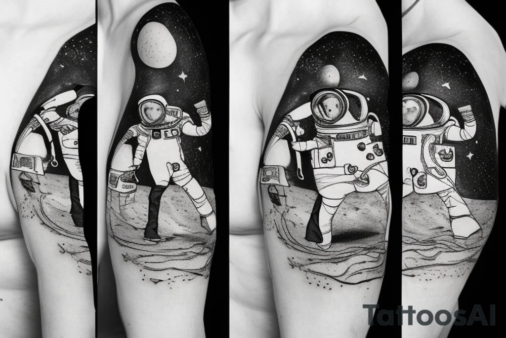 astronaut tattoos for men 0037