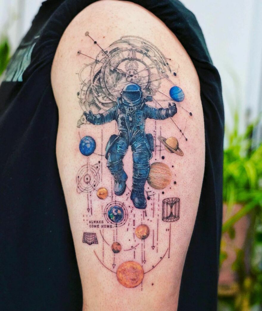 astronaut tattoos for men 0041