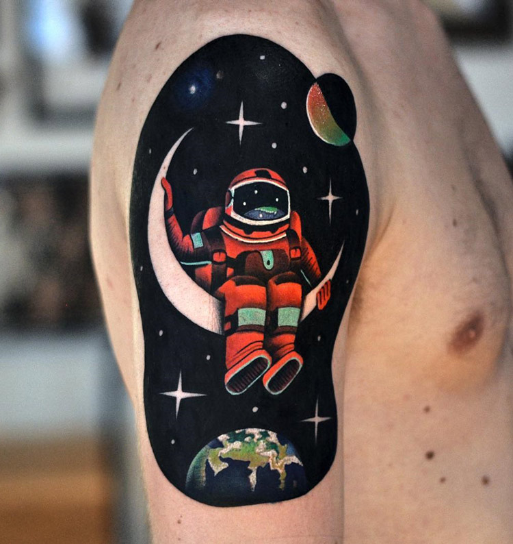 astronaut tattoos for men 0072